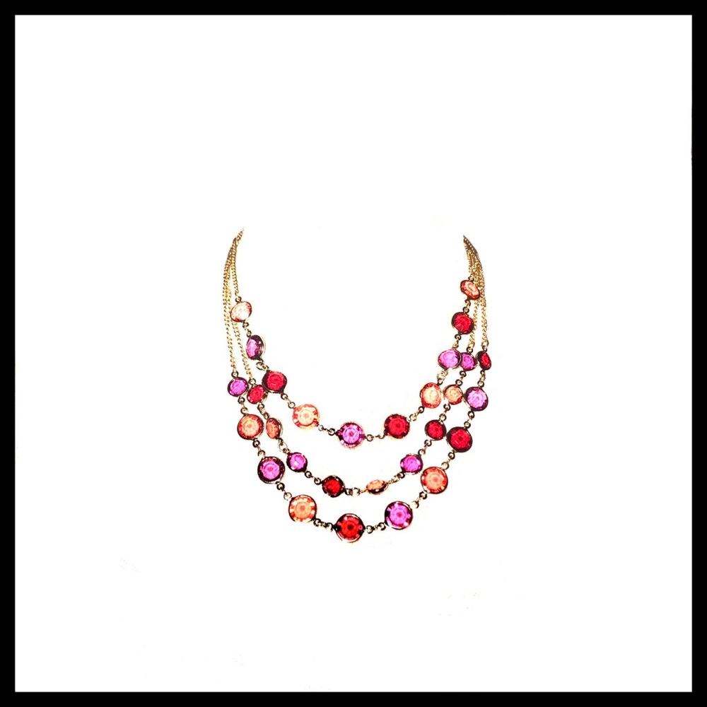 🚫 SOLD • 🆕 GLORIA VANDERBILT • 3 ROW NECKLACE